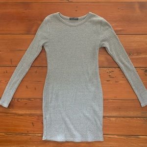 Brandy Melville grey ribbed sweater dress